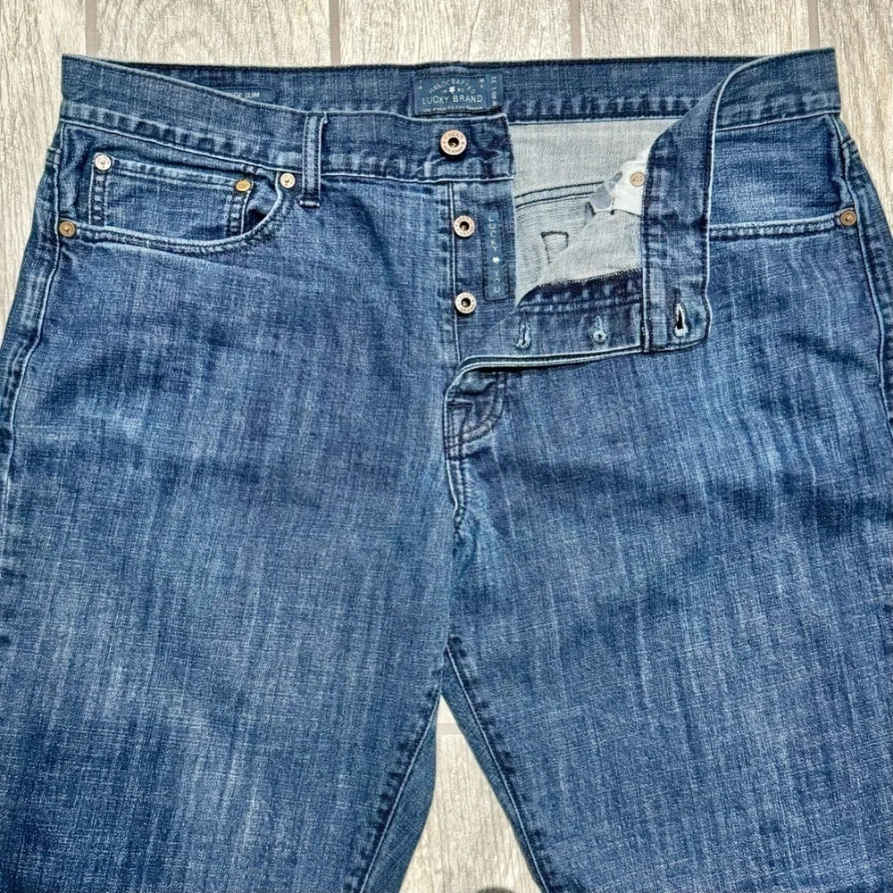 Lucky Brand Men’s EUC 121 Heritage Slim Button Fly‎ Jeans, 40 30/32